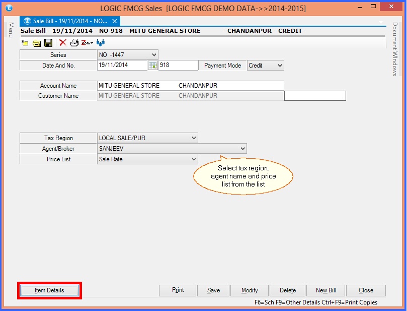 fmcg sale invoice header details 2